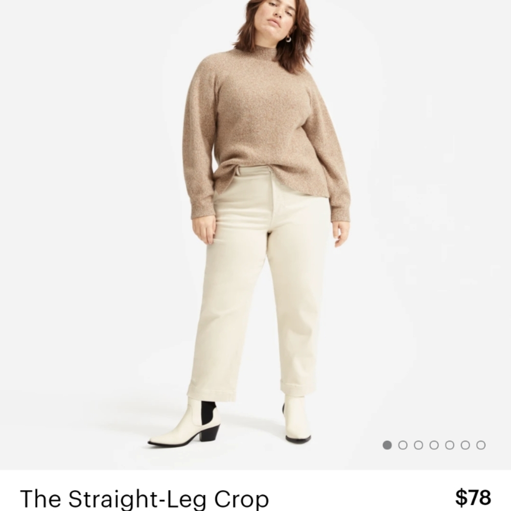 Everlane Straight Leg Crop, 00 short, Sandstone - Picture 6 of 11